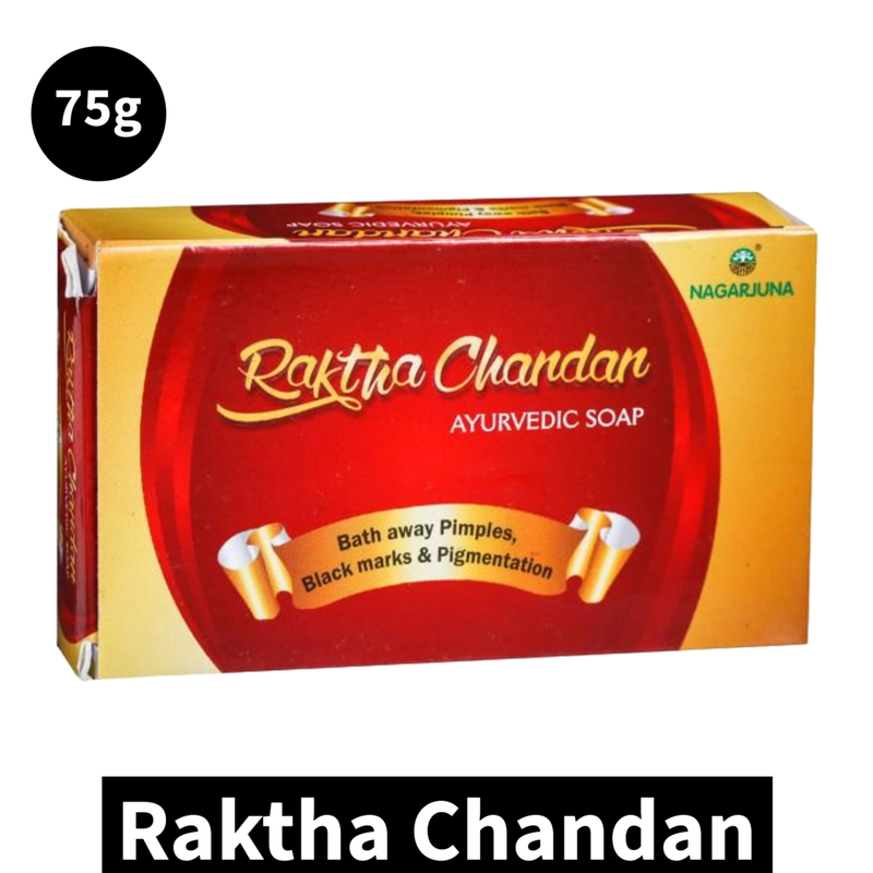 Nagarjuna Raktha Chandan Ayurvedic Pimples & Black Marks Pigmentation Soap (75g Pack of 1)