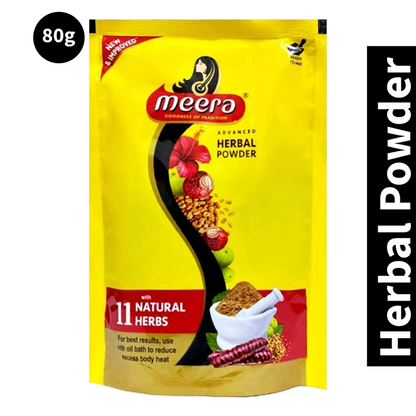 Meera Hair Wash Herbal Powder - 80g