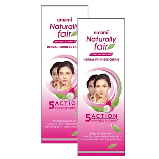 Emami Naturally Fair Everyday Radiance Herbal Fairness Cream 50ml (Pack of Two)