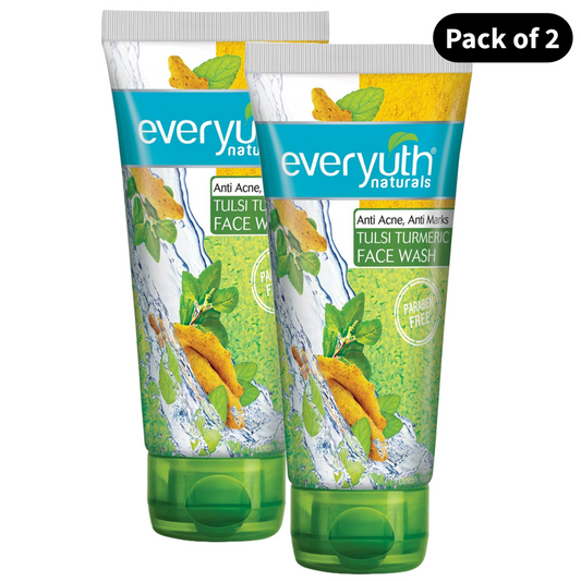 Everyuth Naturals Advanced Clear Beauty Tulsi Turmeric Face Wash, 50g - Pack Of 2