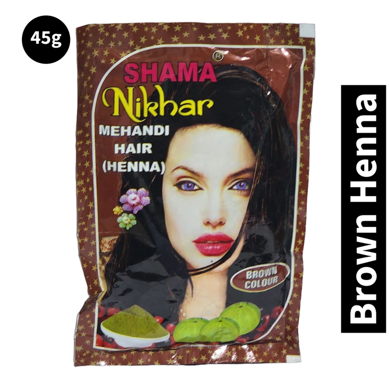 Shama Nikhar Mehandi Henna Brown Colour Hair - 45g