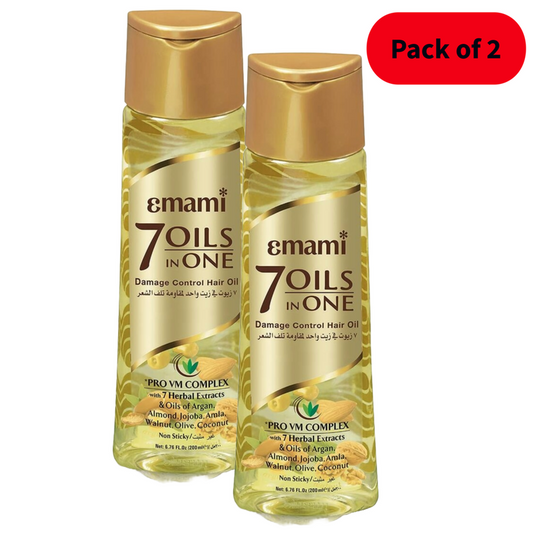 Emami 7 Oils In One Damage Control Hair Oil - Pack Of 2 (100ml)