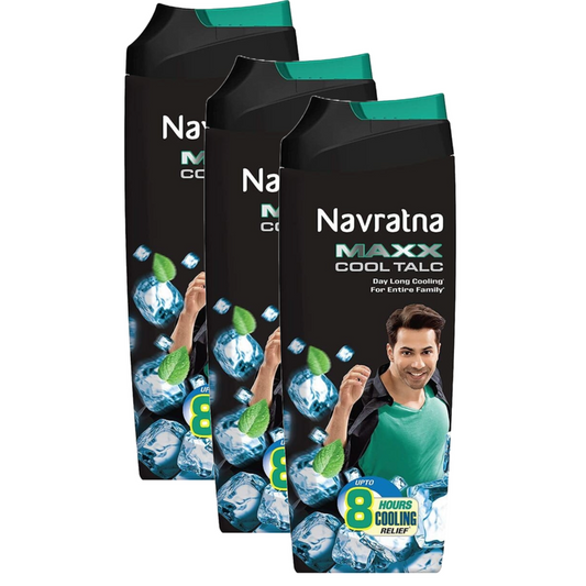 Navratna Maxx Cool Talc - 100g (Pack Of 3)