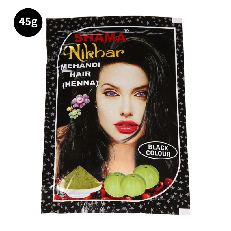 Shama Nikhar Mehandi Henna Hair - Black Colour (45gm)