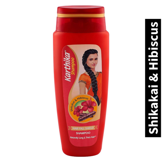 Karthika Damage Shield Shampoo - Kunkudukai and Hibiscus, 80ml Bottle