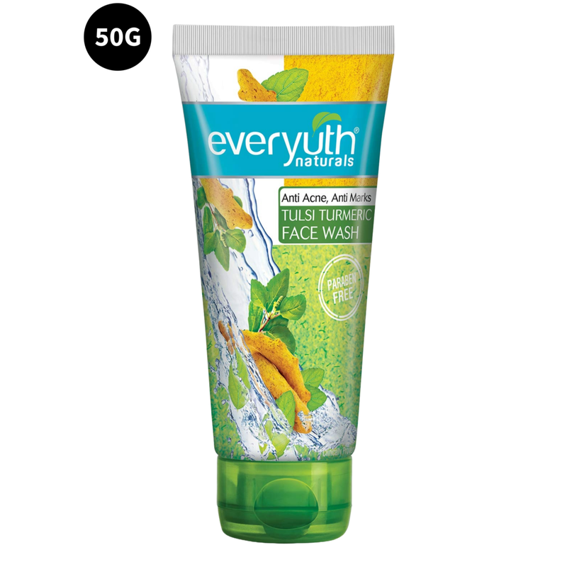 Everyuth Naturals Face Wash Anti Acne Anti Marks Tulsi Turmeric - 50g