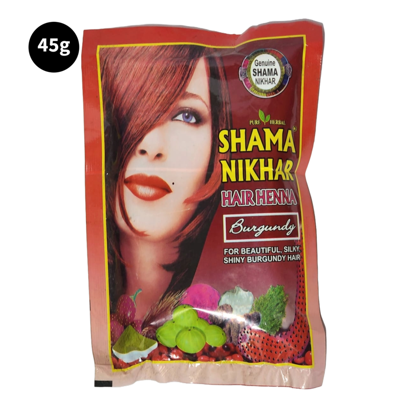 Shama Nikhar Mehandi Henna Hair - Burgundy Colour (45gm)