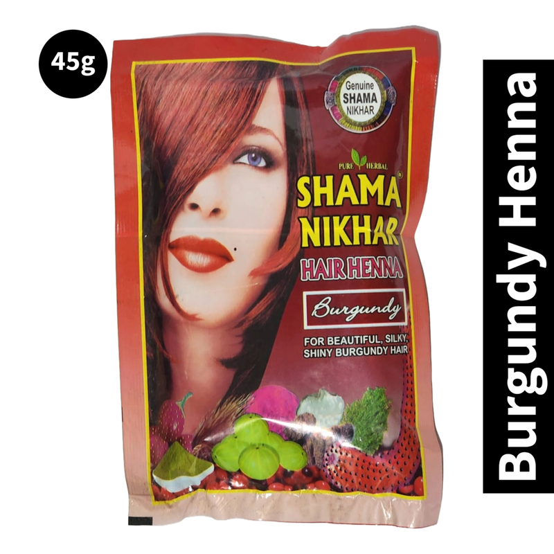 Shama Nikhar Henna Burgundy Colour Hair - 45gm