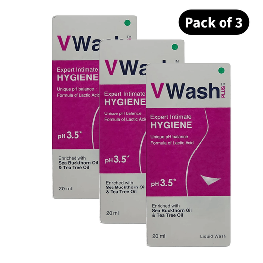 VWash Plus Expert Intimate Hygiene - 20ml (Pack Of 3)