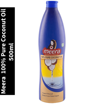 Meera Coconut Hair Oil Bottle - Pack Of 1 (500ml)