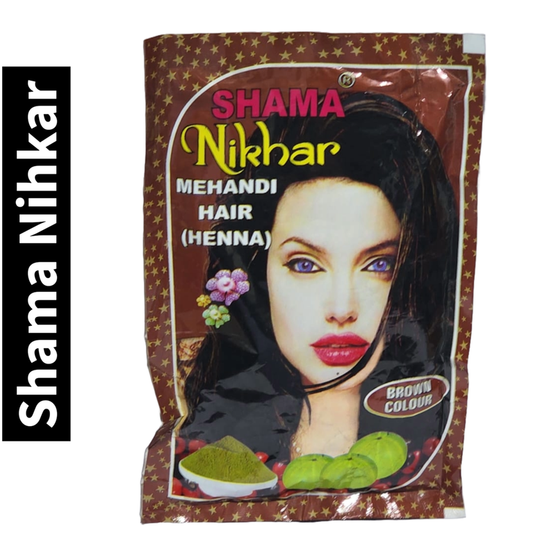 Shama Nikhar Brown Coloured Hair Mehandi Henna For Unisex - 45gm