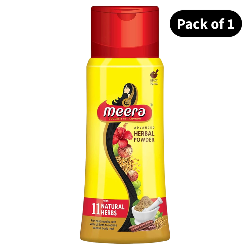 Meera Hair Wash Powder Bottle - Pack Of 1 (150g)