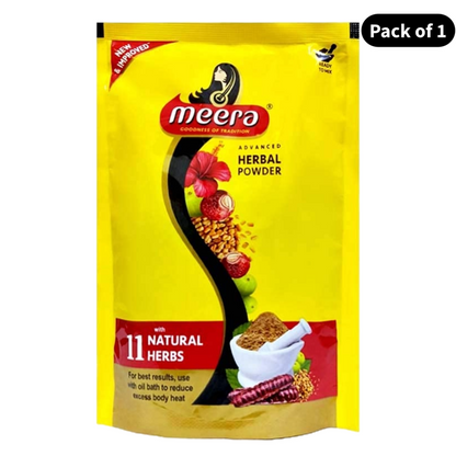 Meera Hair Wash Powder Bottle - Pack Of 1 (80g)