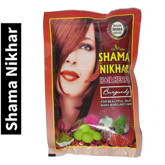 Shama Nikhar Burgundy Coloured Hair Mehandi Henna For Unisex - 45gm