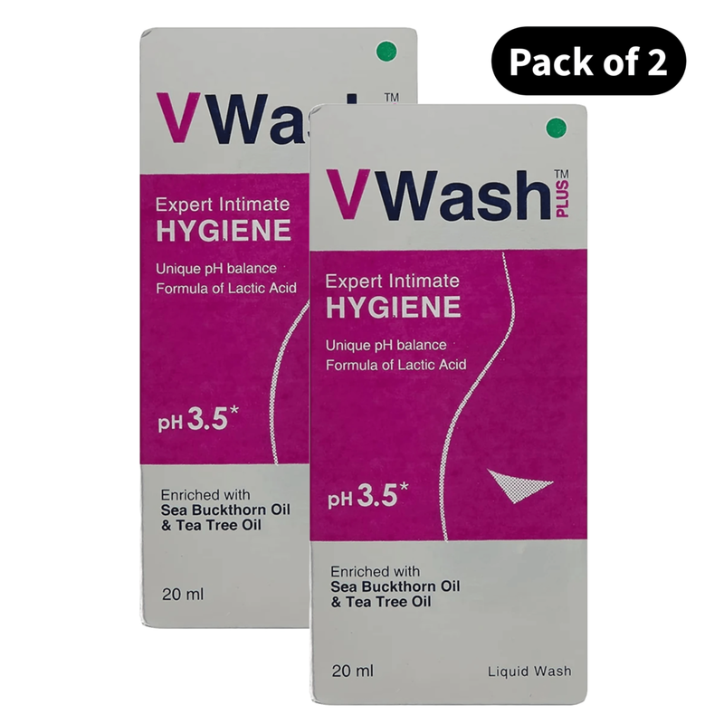 VWash Plus Expert Intimate Hygiene - 20ml (Pack Of 2)