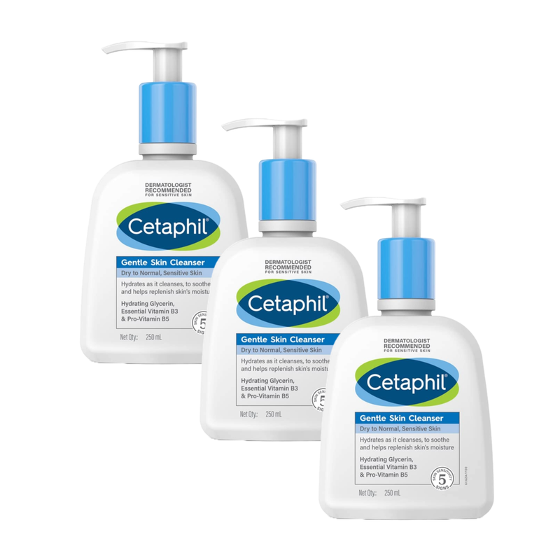 Cetaphil Gentle Skin Cleanser - 250ml (Pack of 3)