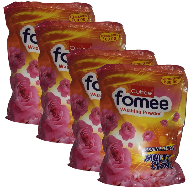 Cutee Fomee Strain Ejector Washing Powder - 1KG (Pack Of 4)