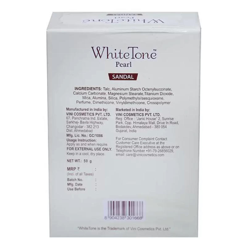 White Tone Soft & Smooth Formula Face Powder - Pack Of 1 (50g)