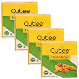 Cutee Haldi Manjal The Beauty Soap - 100g (Pack Of 4)