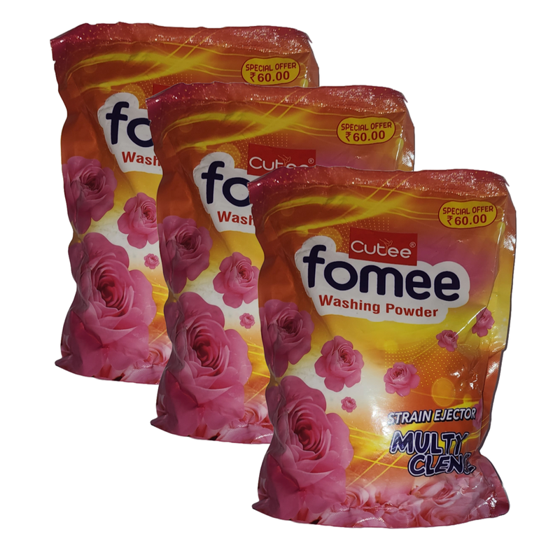 Cutee Fomee Strain Ejector Washing Powder - Pack Of 3 (1KG)