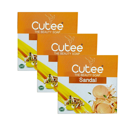 Cutee The Beauty Sandal Soap - Pack Of 3 (100g)