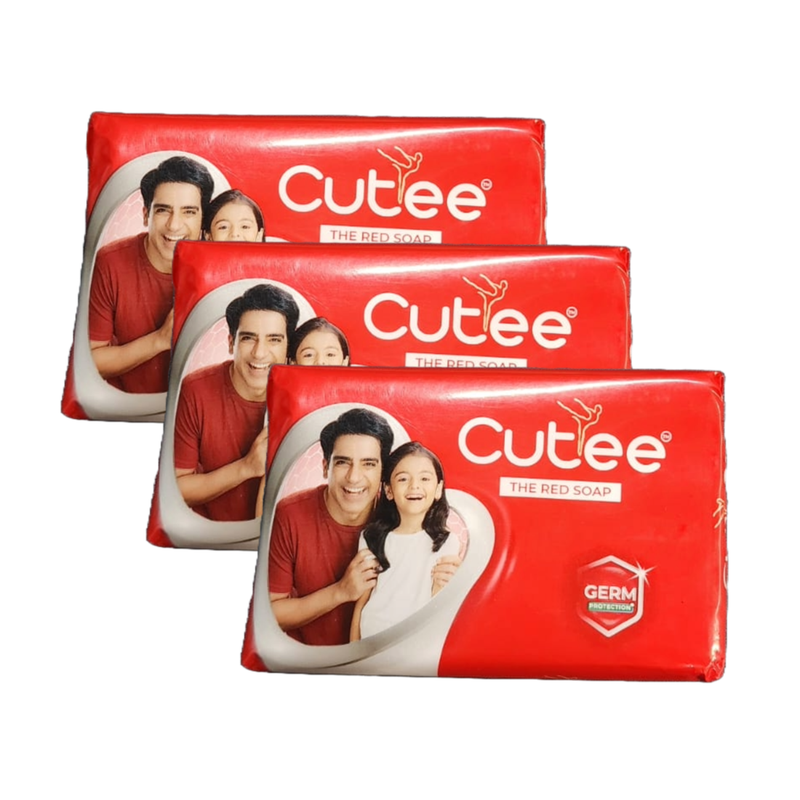 Cutee Germ Protection The Red Soap - 125g (Pack Of 3)