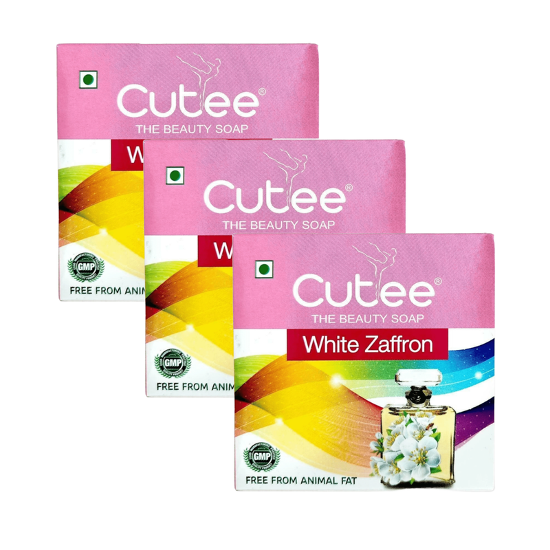 Cutee The Beauty White Zaffron Soap - Pack Of 3 (100g)