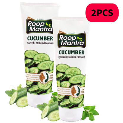 Roop Mantra Cucumber Herbal Face Wash with Neem and Aloe Vera, 100ml (Pack of 2)