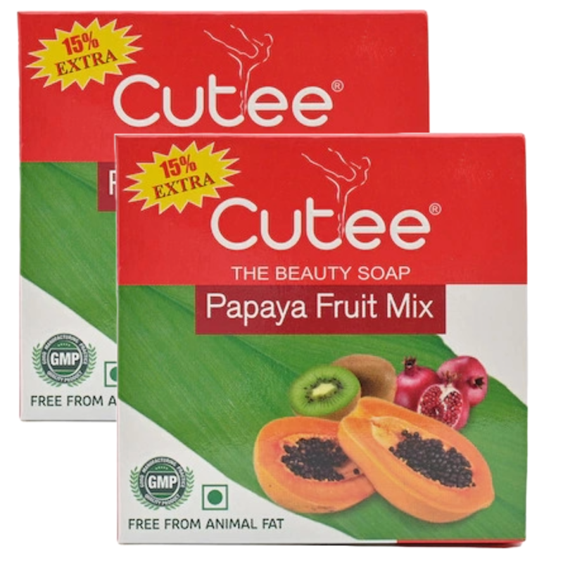 Cutee Papaya Fruit Mix The Beauty Soap - 100g (Pack Of 2)