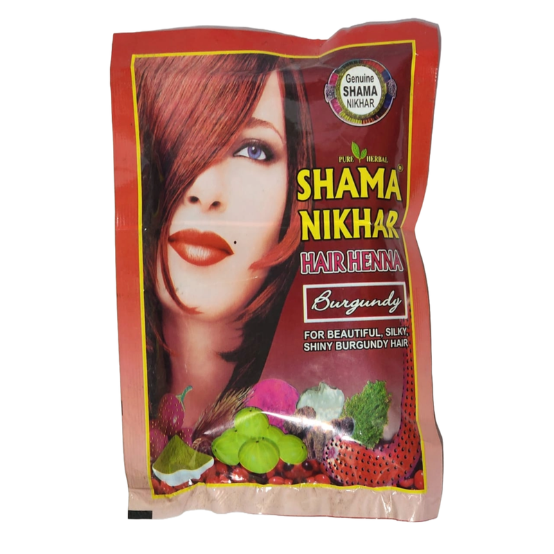 Shama Nikhar Burgundy Coloured Hair Mehandi For Unisex - Pack Of 1 (45g)