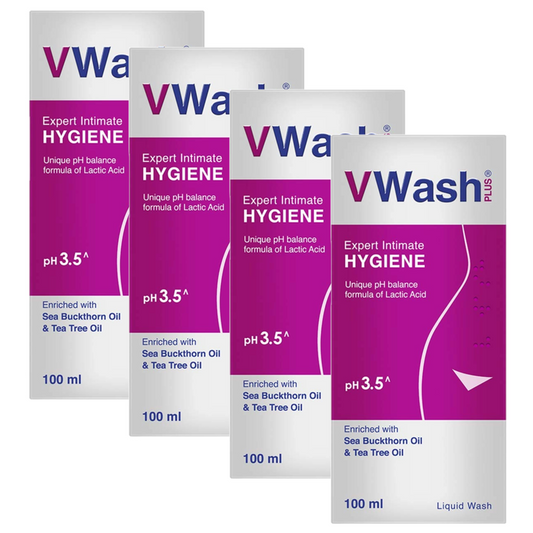 VWash Plus Expert Intimate Hygiene - 100ml (Pack Of 4)