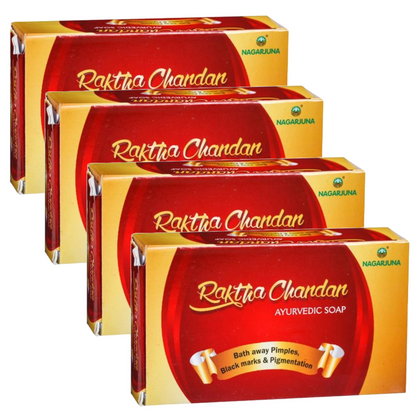 Nagarjuna Raktha Chandan Ayurvedic Soap (75g) (Pack of 4)