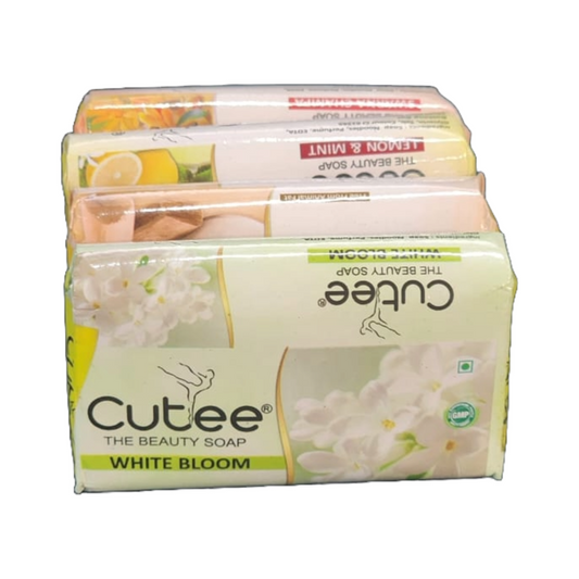 Cutee White Bloom & Mix The Beauty Soap - 90g x 4Nos