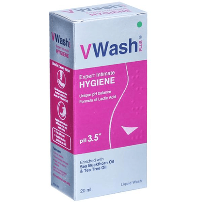 VWash Plus Expert Intimate Hygiene With Tea Tree Oil Liquid Wash - 20ml