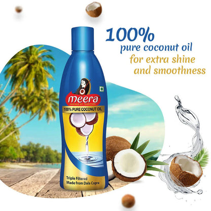 Meera Pure Coconut Oil - 500ml (Pack Of 3)